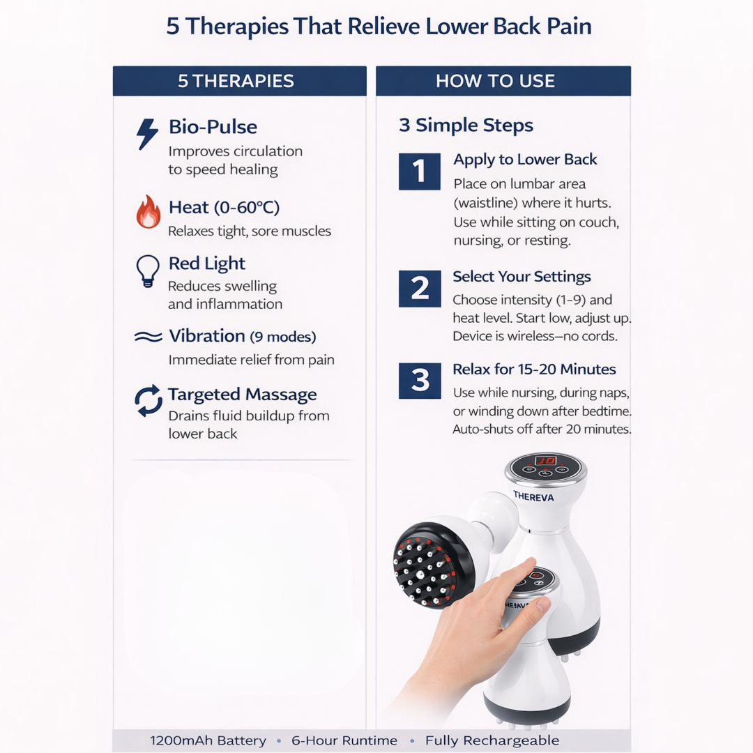 THEREVA Lower Back Pain Relief Massager